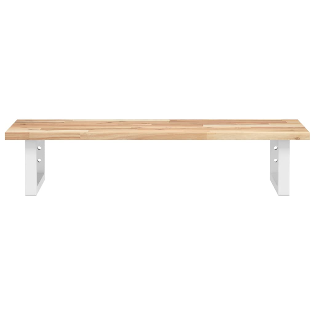 vidaXL Waschbeckenregal Wandmontage Stahl und Akazienholz