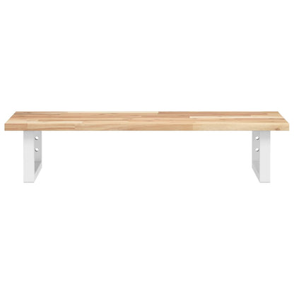 vidaXL Waschbeckenregal Wandmontage Stahl und Akazienholz