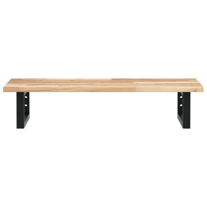 vidaXL Waschbeckenregal Wandmontage Stahl und Akazienholz