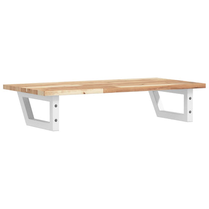 vidaXL Waschbeckenregal Wandmontage Stahl und Akazienholz