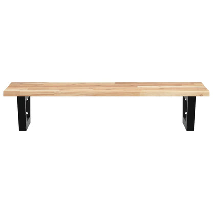 vidaXL Waschbeckenregal Wandmontage Stahl und Akazienholz