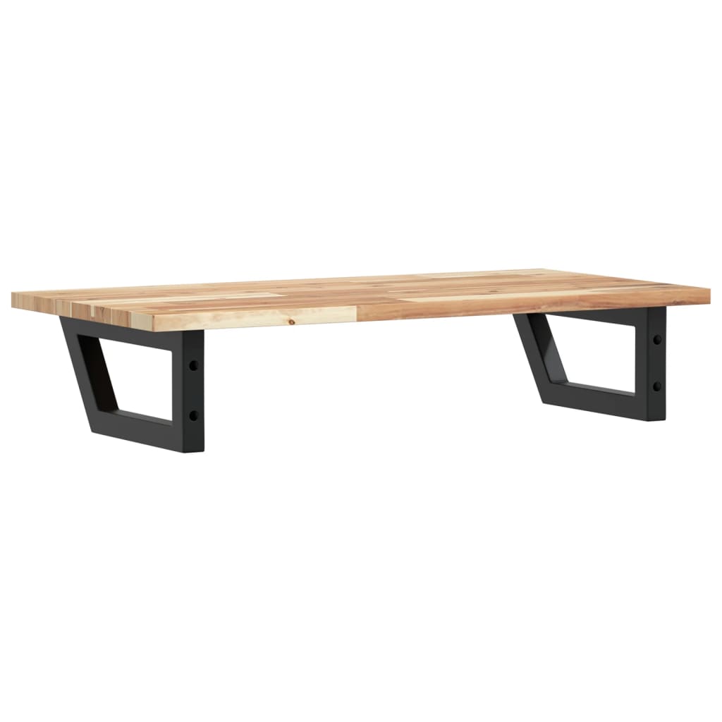 vidaXL Waschbeckenregal Wandmontage Stahl und Akazienholz