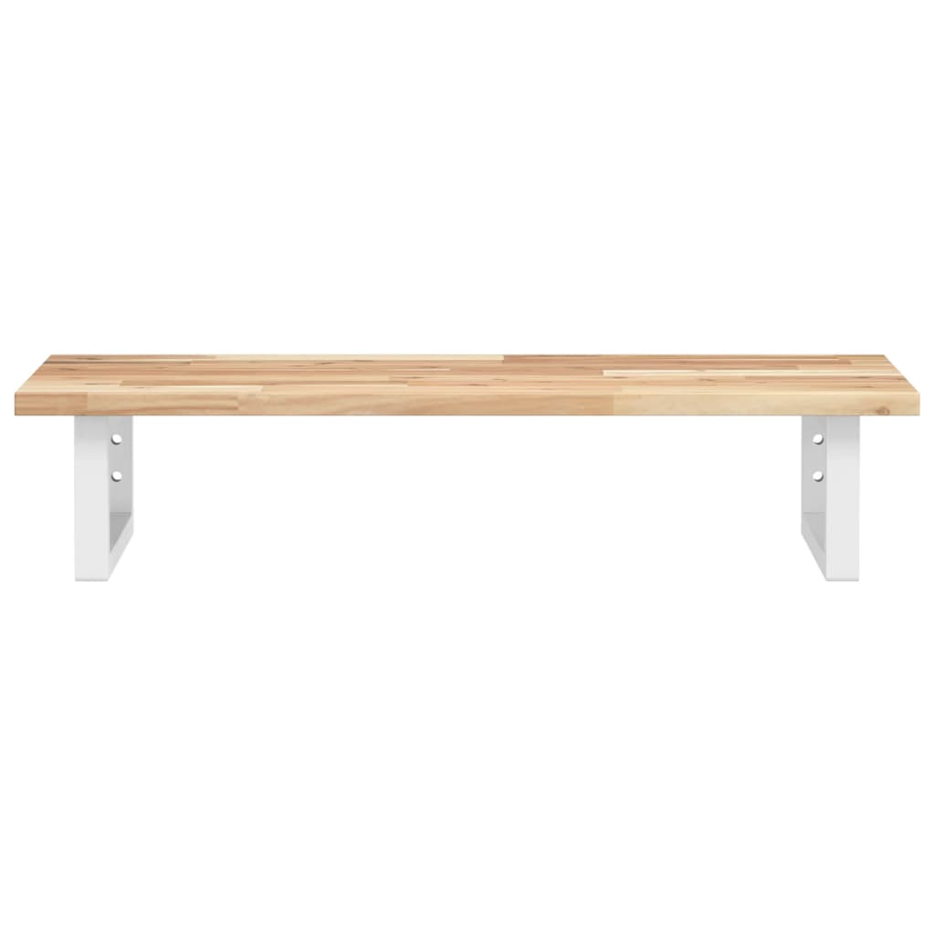vidaXL Waschbeckenregal Wandmontage Stahl und Akazienholz