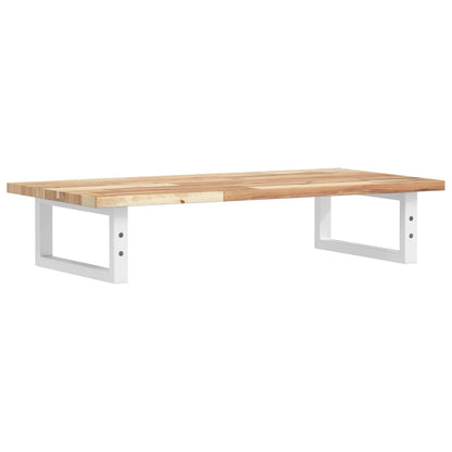 vidaXL Waschbeckenregal Wandmontage Stahl und Akazienholz
