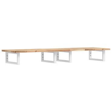 vidaXL Waschbeckenregal Wandmontage Stahl und Akazienholz