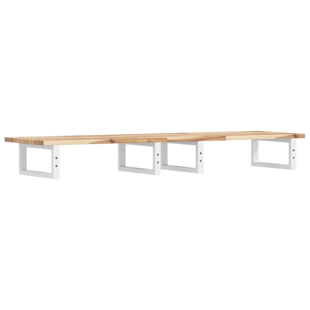 vidaXL Waschbeckenregal Wandmontage Stahl und Akazienholz