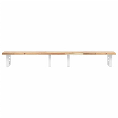 vidaXL Waschbeckenregal Wandmontage Stahl und Akazienholz