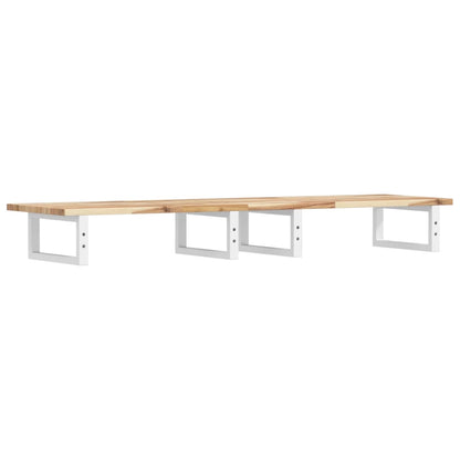 vidaXL Waschbeckenregal Wandmontage Stahl und Akazienholz