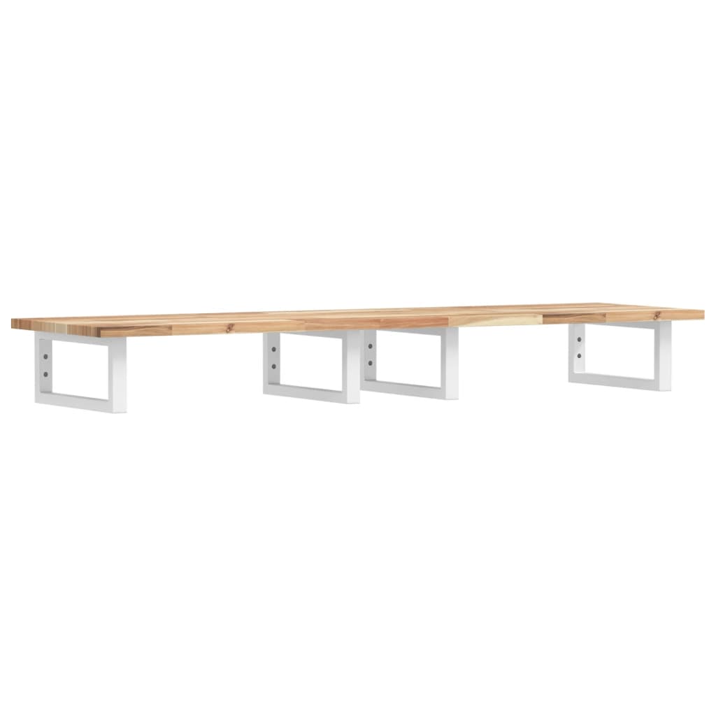 vidaXL Waschbeckenregal Wandmontage Stahl und Akazienholz