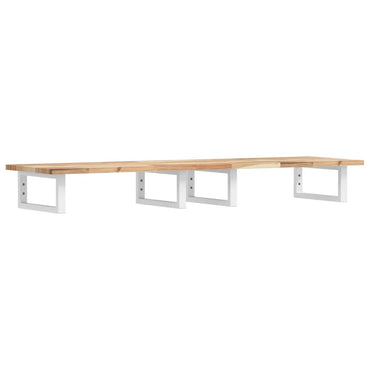 vidaXL Waschbeckenregal Wandmontage Stahl und Akazienholz