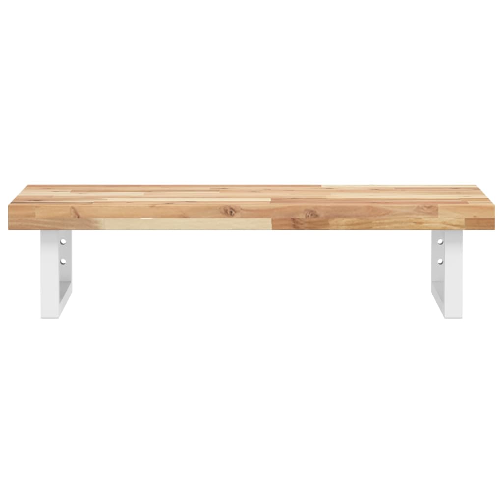 vidaXL Waschbeckenregal Wandmontage Stahl und Akazienholz