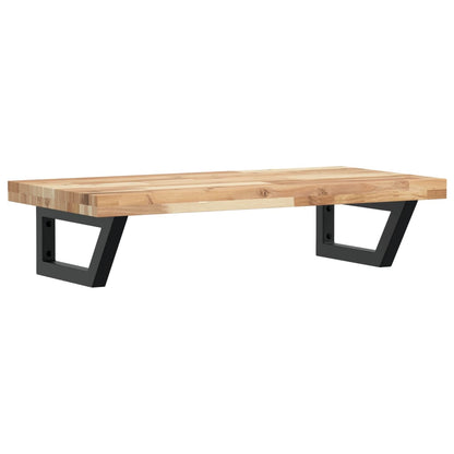 vidaXL Waschbeckenregal Wandmontage Stahl und Akazienholz