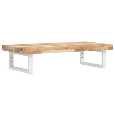 vidaXL Waschbeckenregal Wandmontage Stahl und Akazienholz