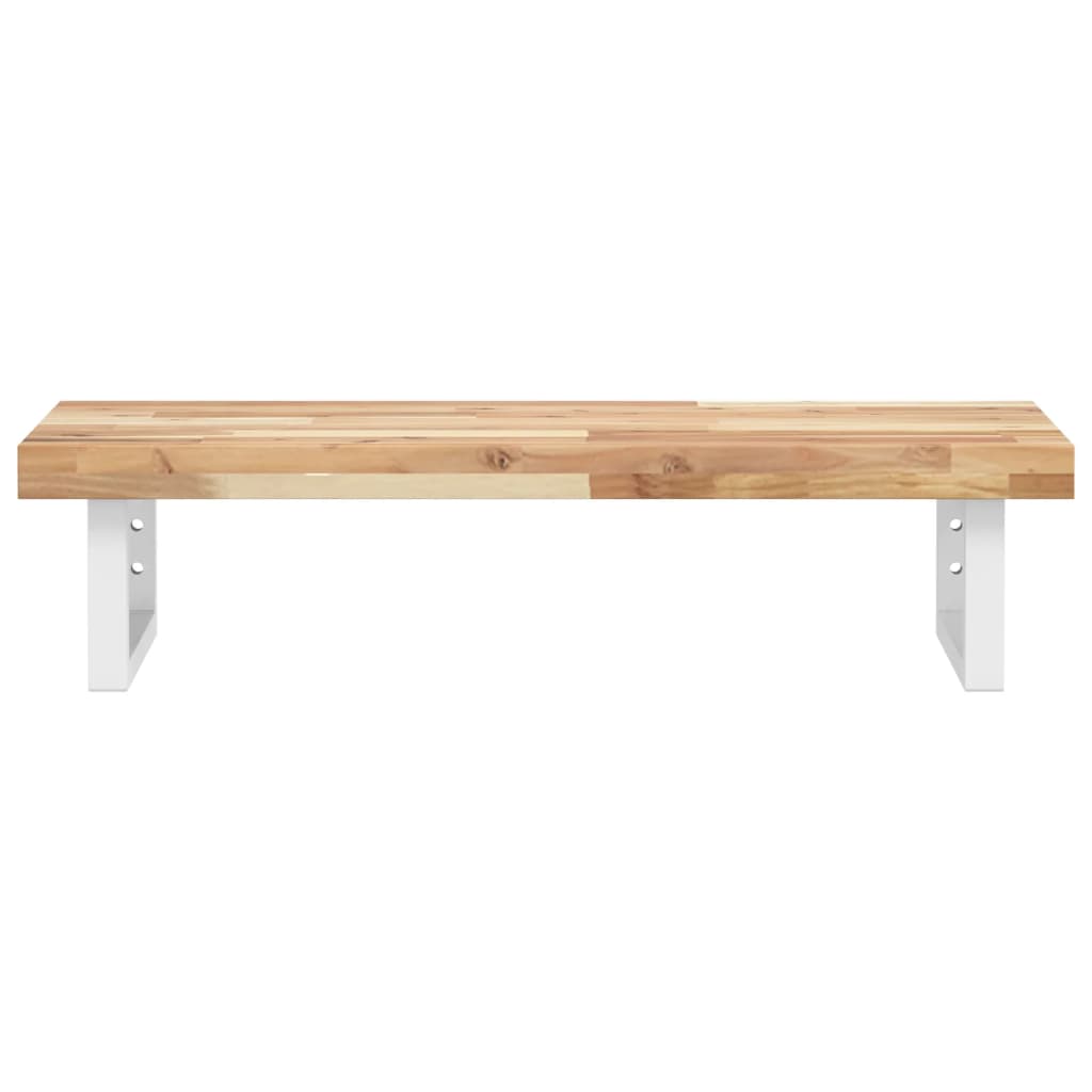 vidaXL Waschbeckenregal Wandmontage Stahl und Akazienholz