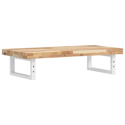 vidaXL Waschbeckenregal Wandmontage Stahl und Akazienholz