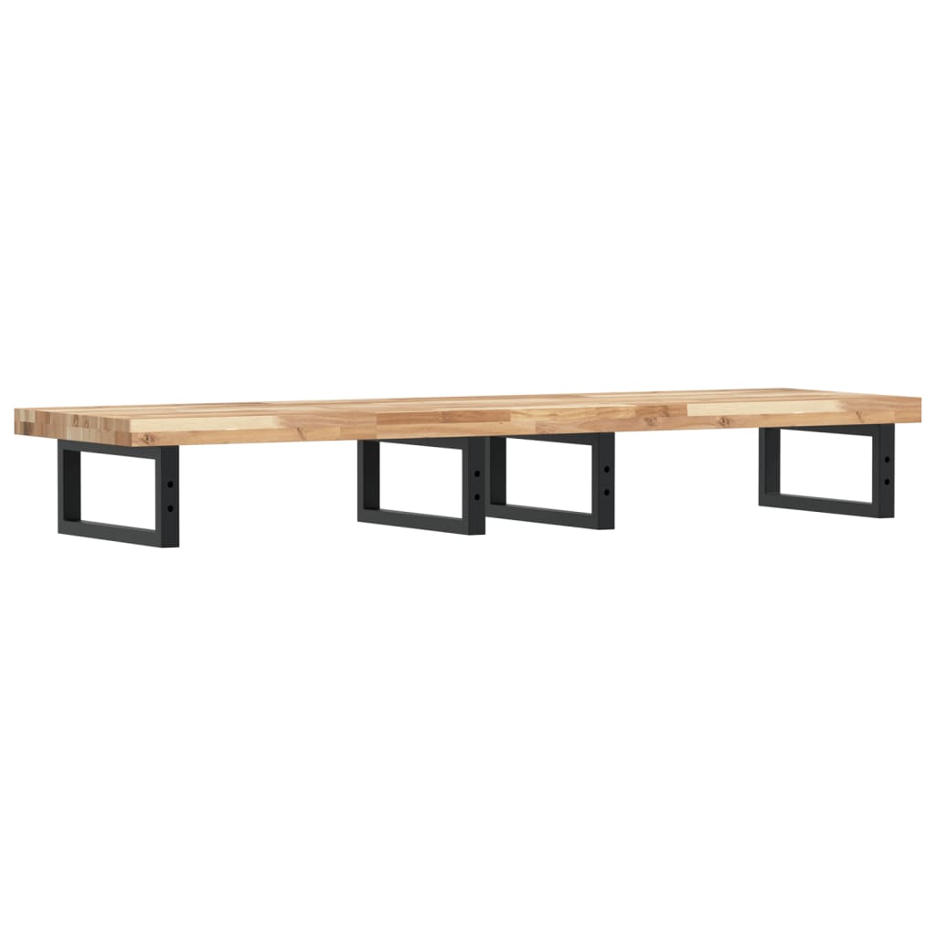 vidaXL Waschbeckenregal Wandmontage Stahl und Akazienholz