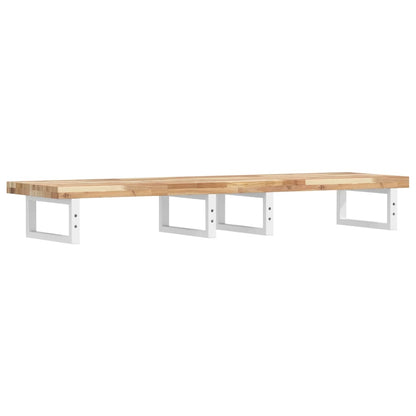 vidaXL Waschbeckenregal Wandmontage Stahl und Akazienholz