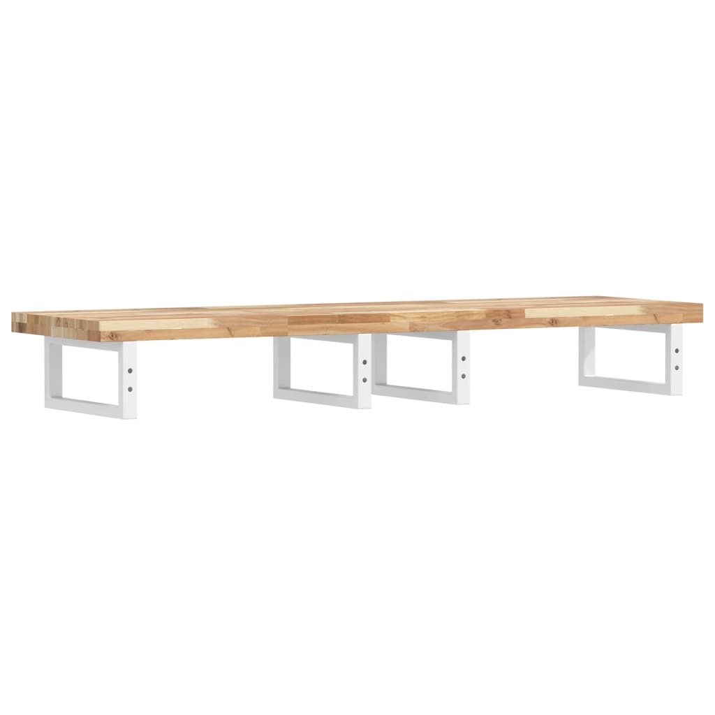 vidaXL Waschbeckenregal Wandmontage Stahl und Akazienholz