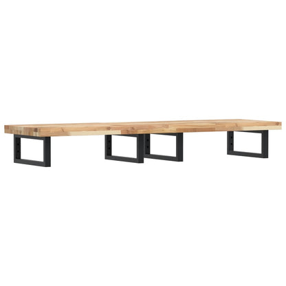 vidaXL Étagère de lavabo murale en acier et bois d'acacia