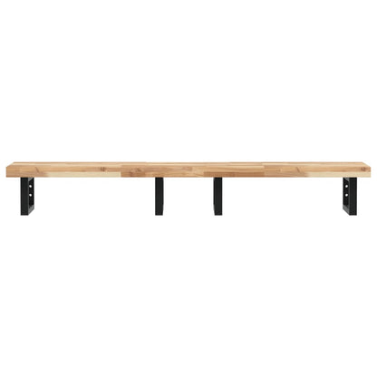 vidaXL Étagère de lavabo murale en acier et bois d'acacia