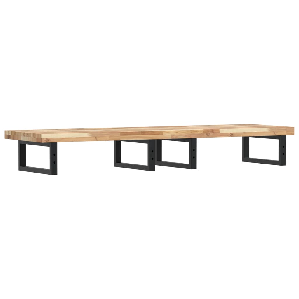 vidaXL Étagère de lavabo murale en acier et bois d'acacia