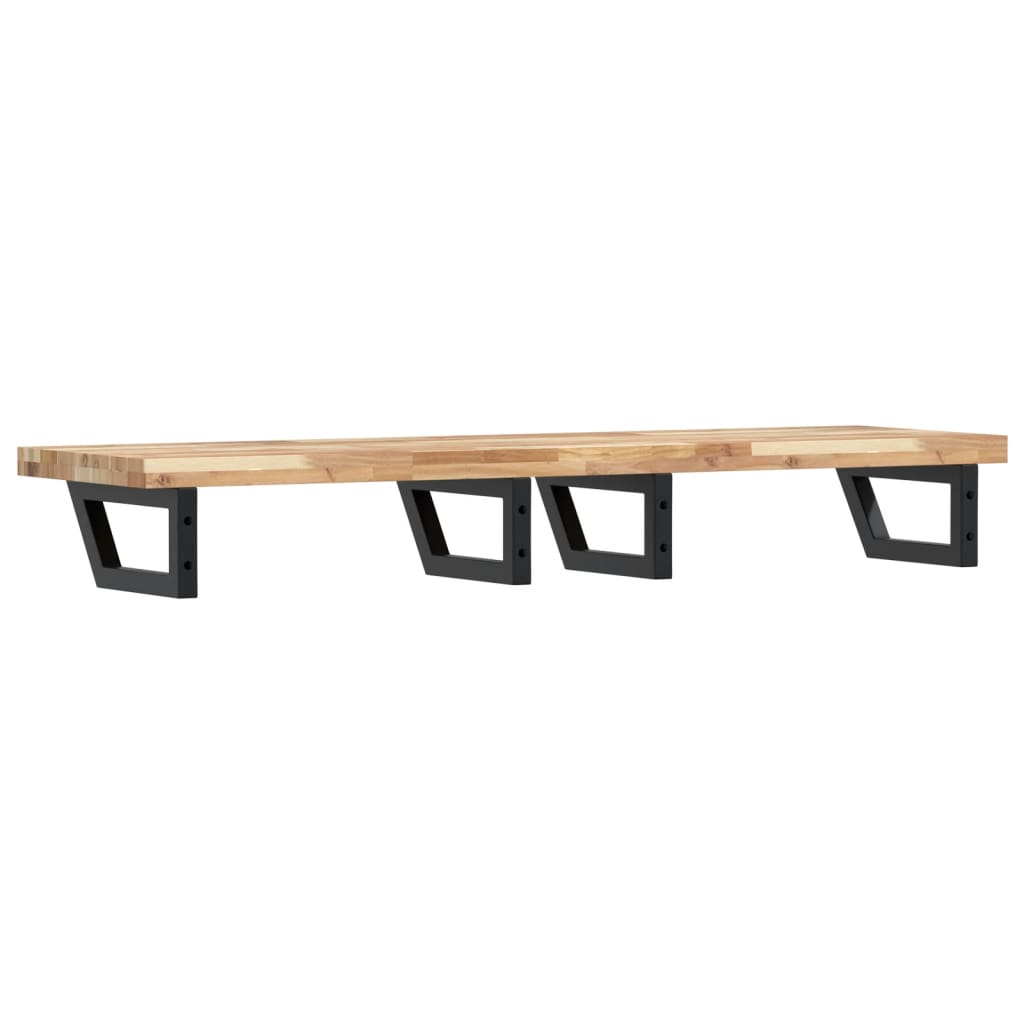 vidaXL Étagère de lavabo murale en acier et bois d'acacia