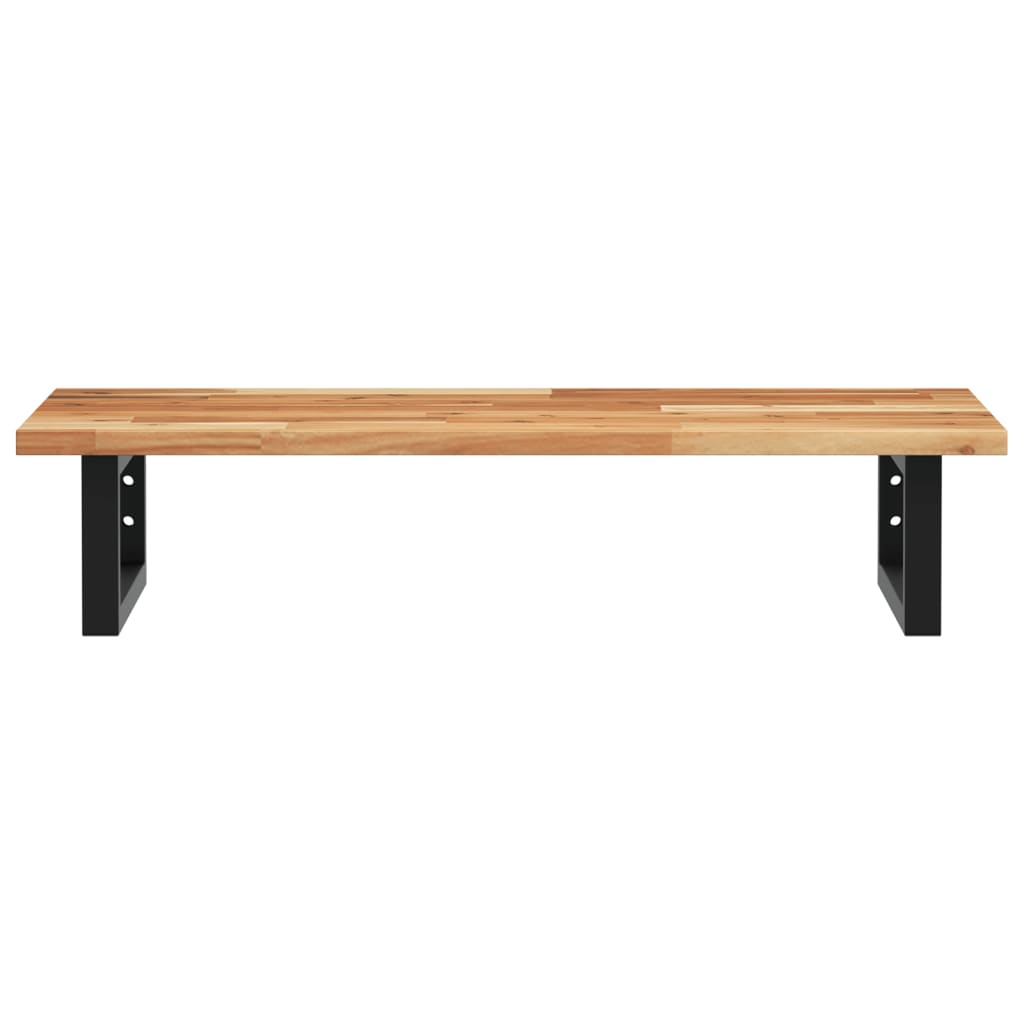 vidaXL Étagère de lavabo murale en acier et bois d'acacia