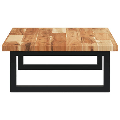 vidaXL Étagère de lavabo murale en acier et bois d'acacia