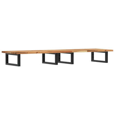 vidaXL Waschbeckenregal Wandmontage Stahl und Akazienholz