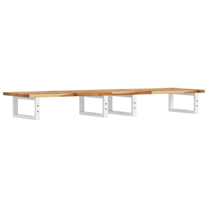 vidaXL Waschbeckenregal Wandmontage Stahl und Akazienholz