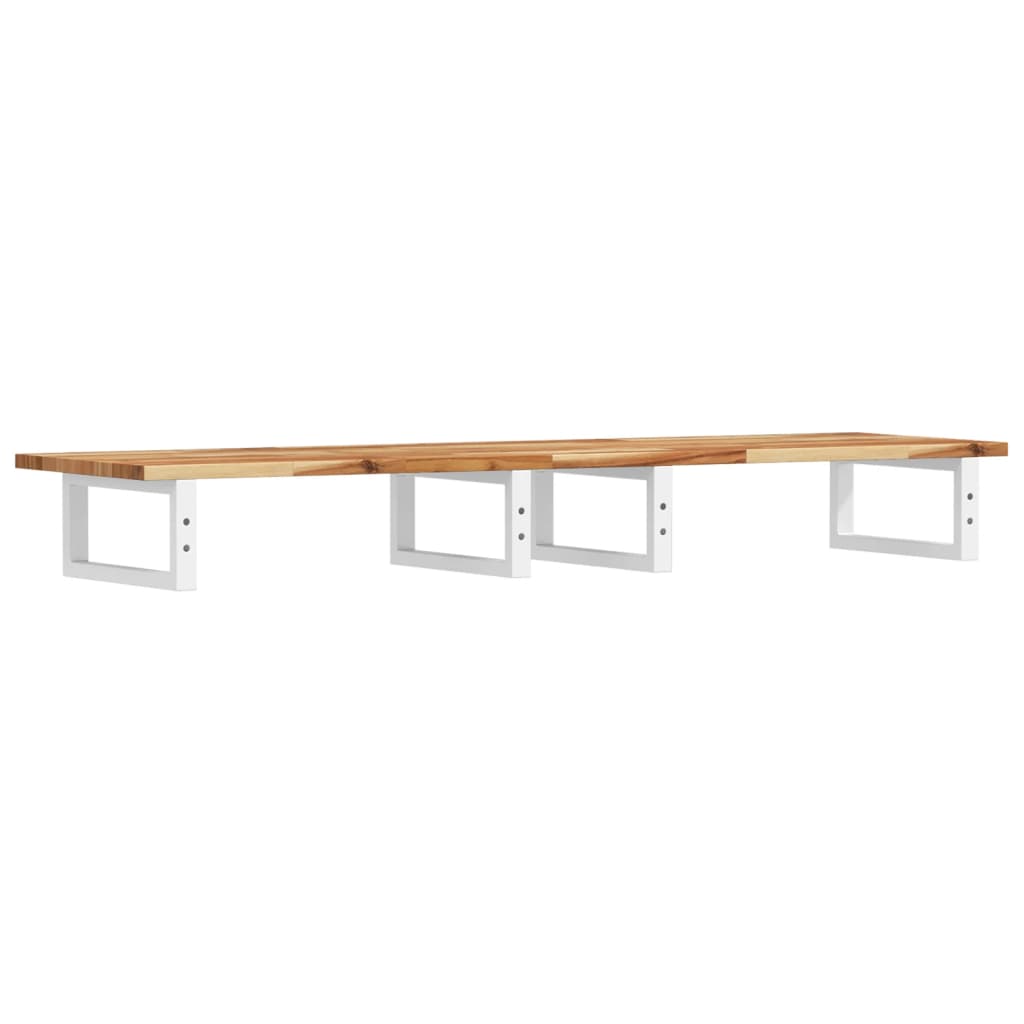 vidaXL Waschbeckenregal Wandmontage Stahl und Akazienholz