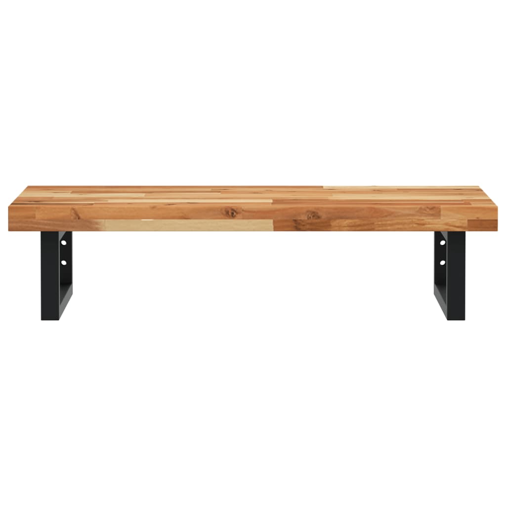 vidaXL Waschbeckenregal Wandmontage Stahl und Akazienholz
