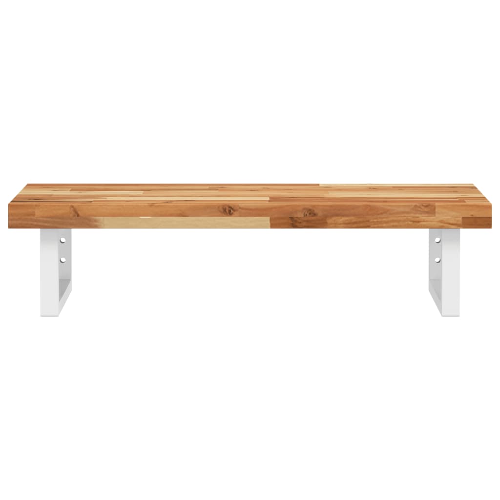vidaXL Waschbeckenregal Wandmontage Stahl und Akazienholz