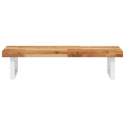 vidaXL Waschbeckenregal Wandmontage Stahl und Akazienholz