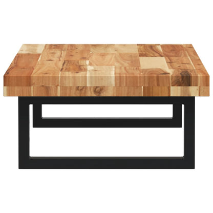 vidaXL Étagère de lavabo murale en acier et bois d'acacia