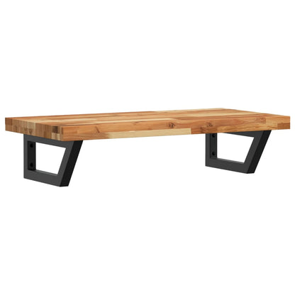 vidaXL Étagère de lavabo murale en acier et bois d'acacia