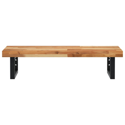vidaXL Étagère de lavabo murale en acier et bois d'acacia