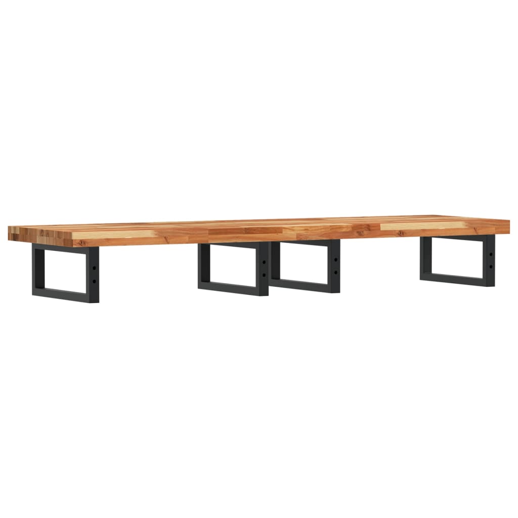 vidaXL Étagère de lavabo murale en acier et bois d'acacia