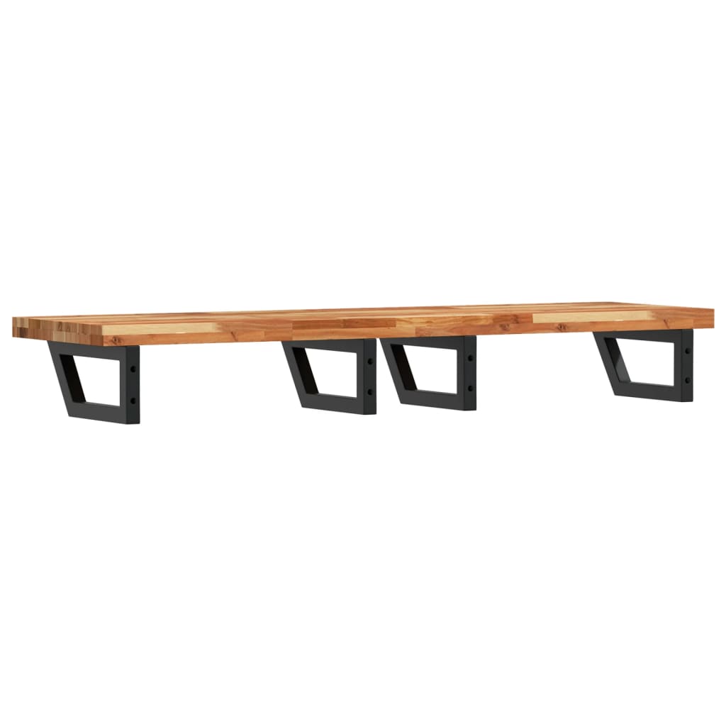 vidaXL Étagère de lavabo murale en acier et bois d'acacia
