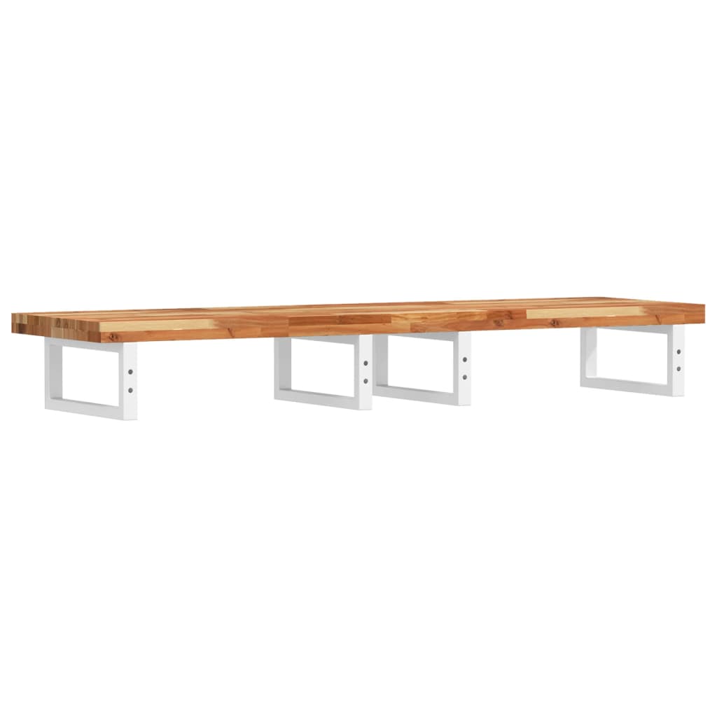 vidaXL Waschbeckenregal Wandmontage Stahl und Akazienholz