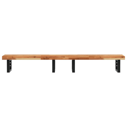 vidaXL Waschbeckenregal Wandmontage Stahl und Akazienholz