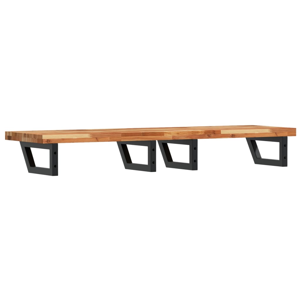 vidaXL Waschbeckenregal Wandmontage Stahl und Akazienholz