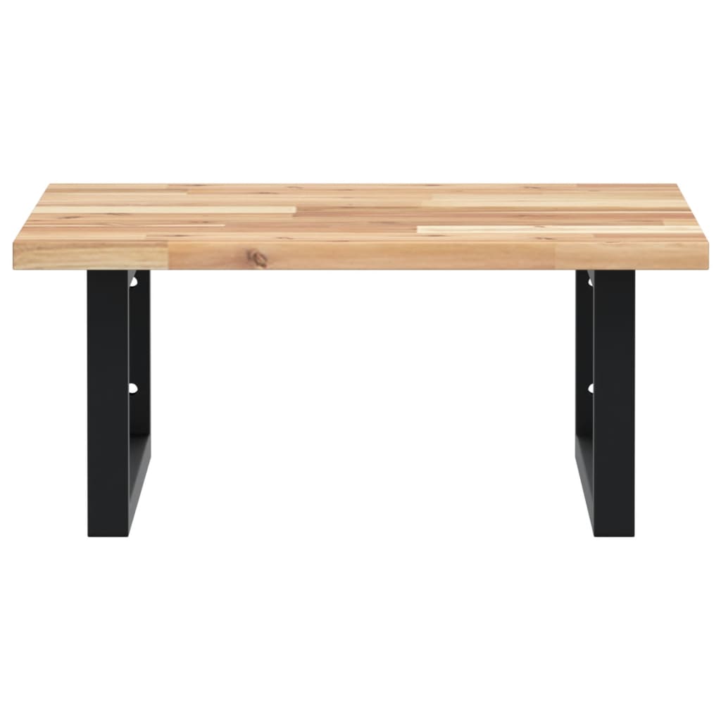 vidaXL Waschbeckenregal Wandmontage Stahl und Akazienholz