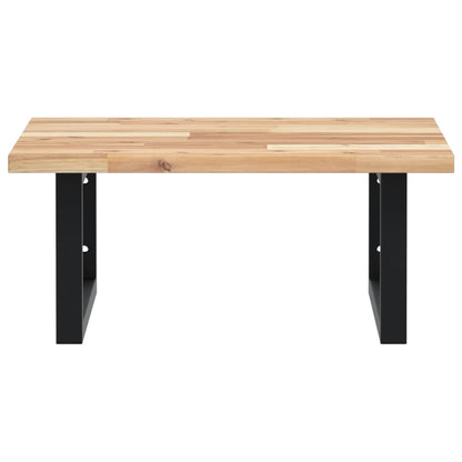 vidaXL Waschbeckenregal Wandmontage Stahl und Akazienholz