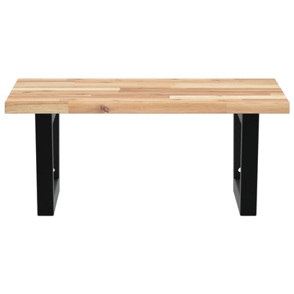 vidaXL Waschbeckenregal Wandmontage Stahl und Akazienholz