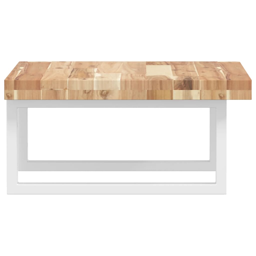vidaXL Étagère de lavabo murale en acier et bois d'acacia