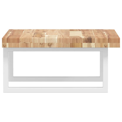 vidaXL Étagère de lavabo murale en acier et bois d'acacia