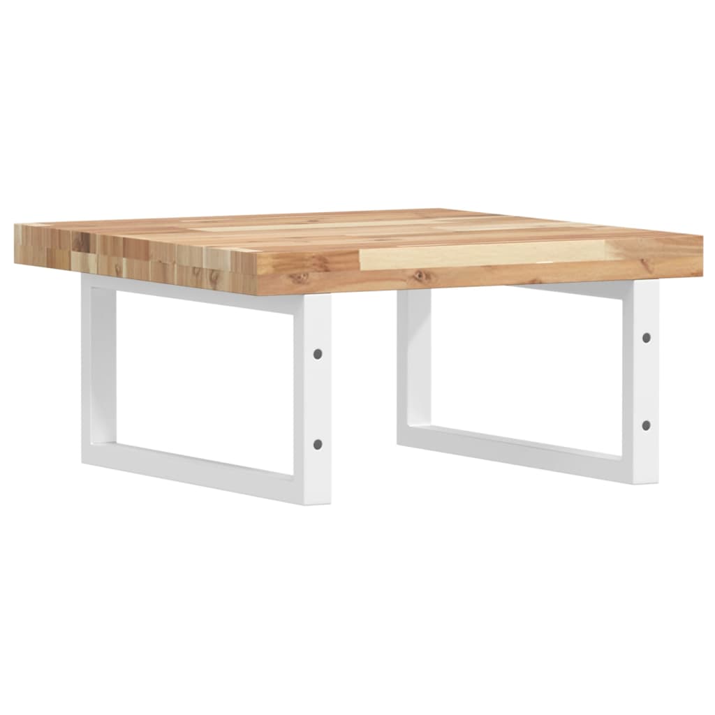 vidaXL Étagère de lavabo murale en acier et bois d'acacia