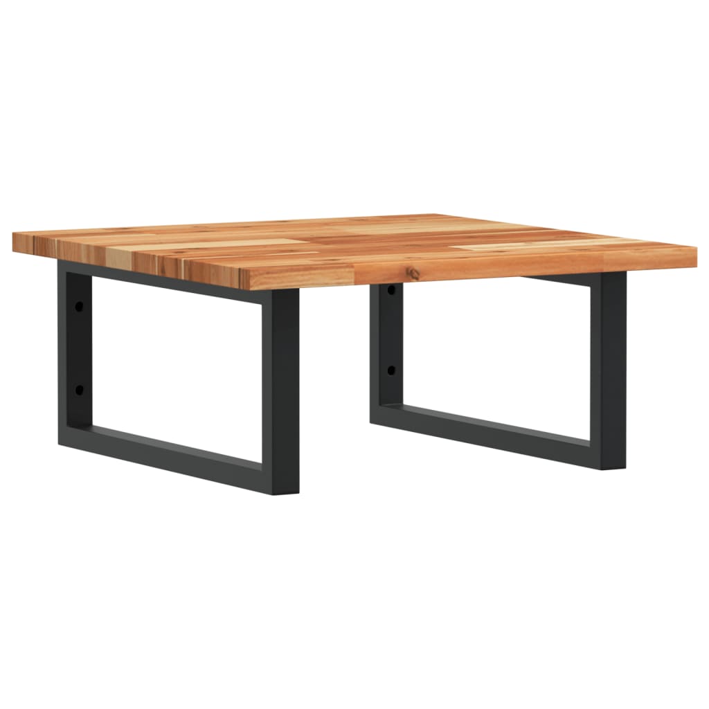 vidaXL Étagère de lavabo murale en acier et bois d'acacia