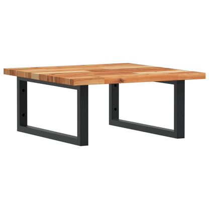 vidaXL Étagère de lavabo murale en acier et bois d'acacia